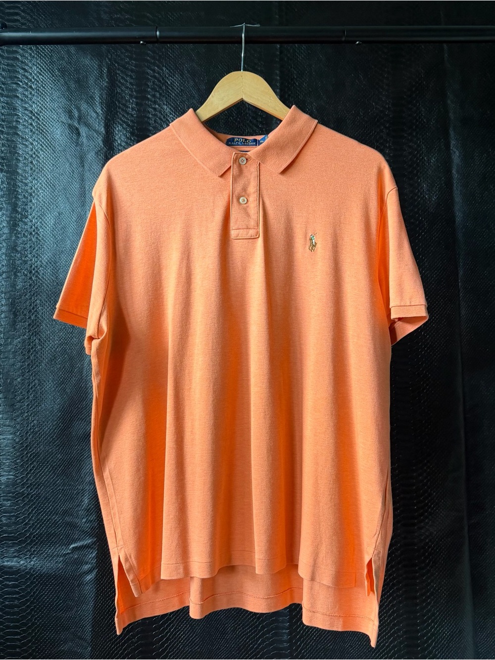 Polo Ralph Lauren Pima Soft touch Polo Shirt size Men’s XL Peach multicolor Pony
